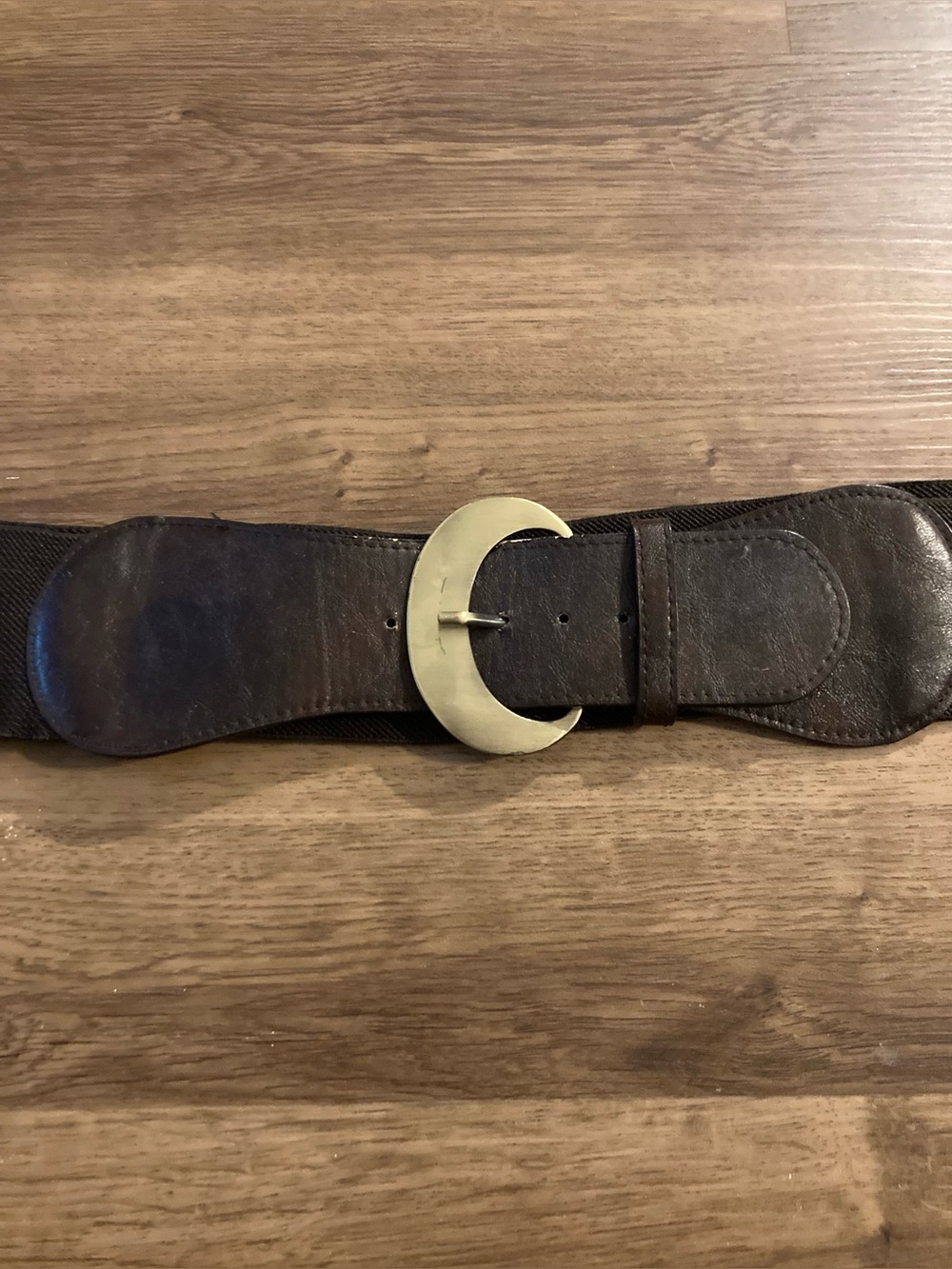 5/$15 USED Wide Brown Elastic Belt XXL (38.5-41.5+)